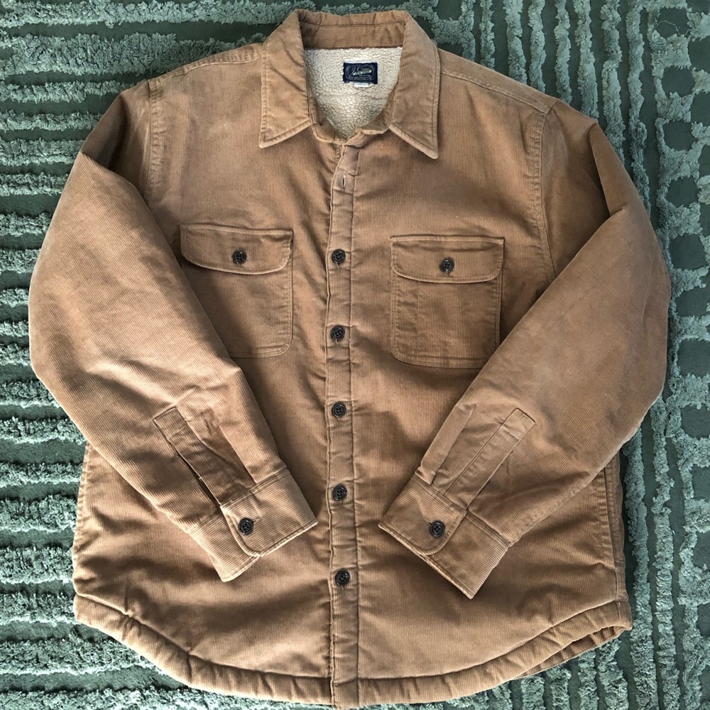 J. Crew Men's Camel Corduroy Shirt Jacket